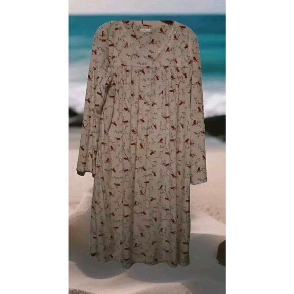 Secret Treasures Nightgown Large (12-14) Velour Pajamas CARDINALS Print Pajamas - Picture 1 of 5